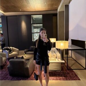 black long sleeve dress